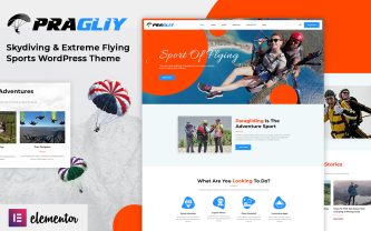 Pragliy Skyadiving, Paraglidings and Adventure WordPress Theme