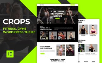 Crops Fitaness and Gym WordPress Theme