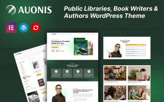 Auonis Publice Libreries, Book Writers, and Authors WordPress Theme