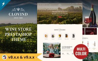 Clovind Wines, Liquors Store and Vineyards PrestaShop Theme