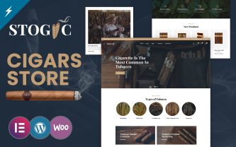 Stogic Cigars and Tobaccos Store WooCommerce Elementor Theme