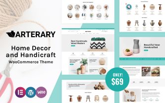 Arterary Home Decore, Handicraft & Ceramic Artist and Poultry Farm WooCommerce Theme
