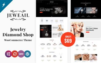 Jeweail Diamonds Jewelrys & Watchs Shop WooCommerce Theme